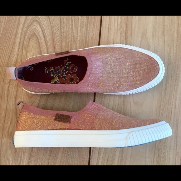 Blowfish Shoes - Blowfish Malibu Glitter Canvas Slip On Shoes 9.5
